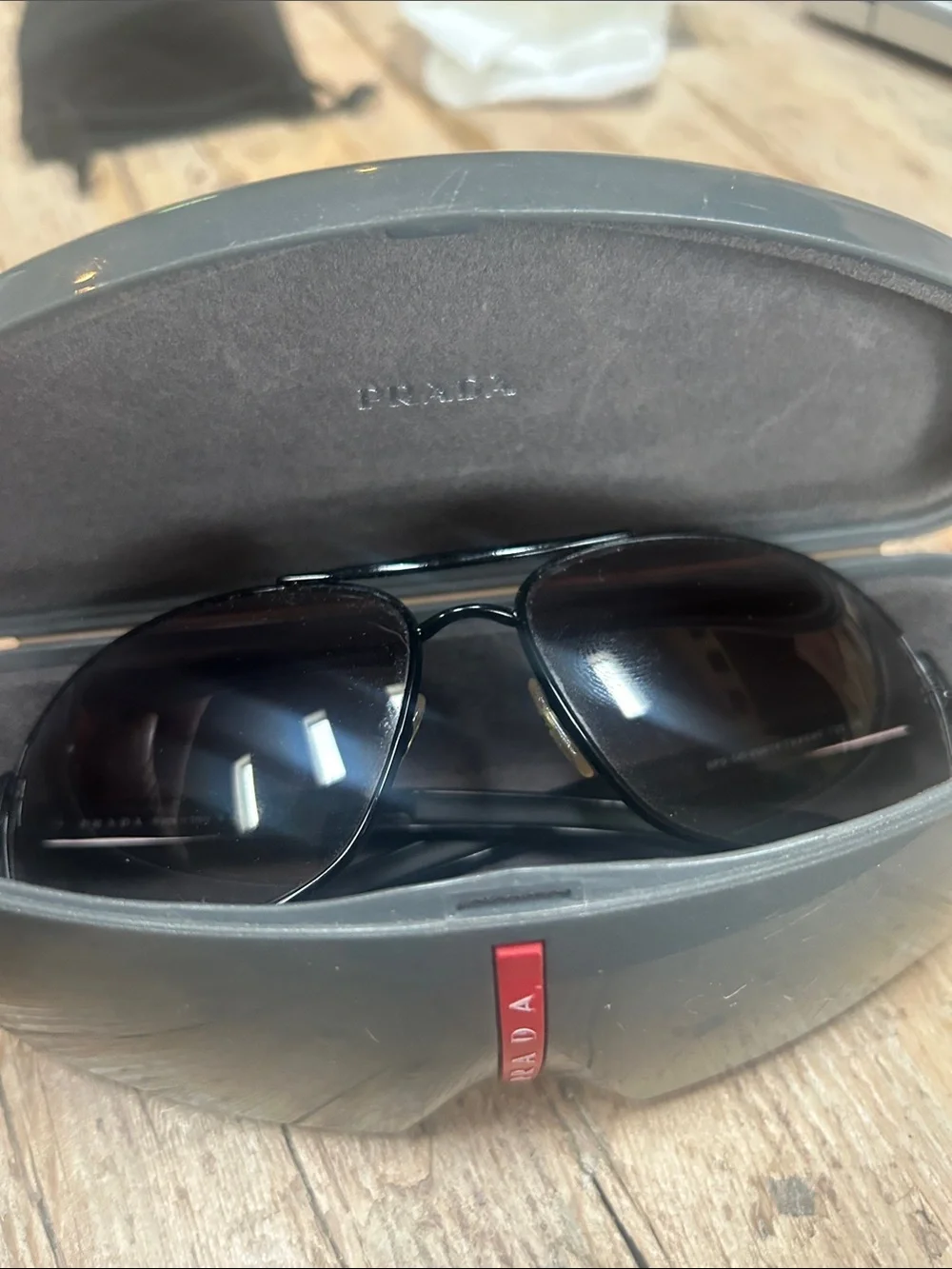 Prada Black Aviator Sunglasses